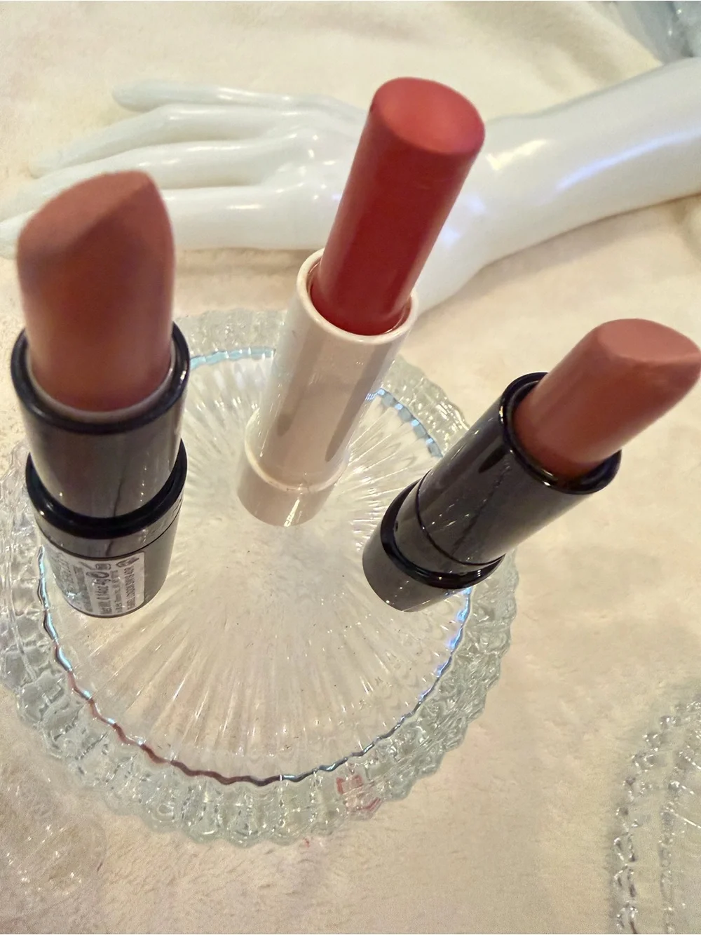 Rich Creamy Lipstick Trio — Neutral Pink & Rose Shades